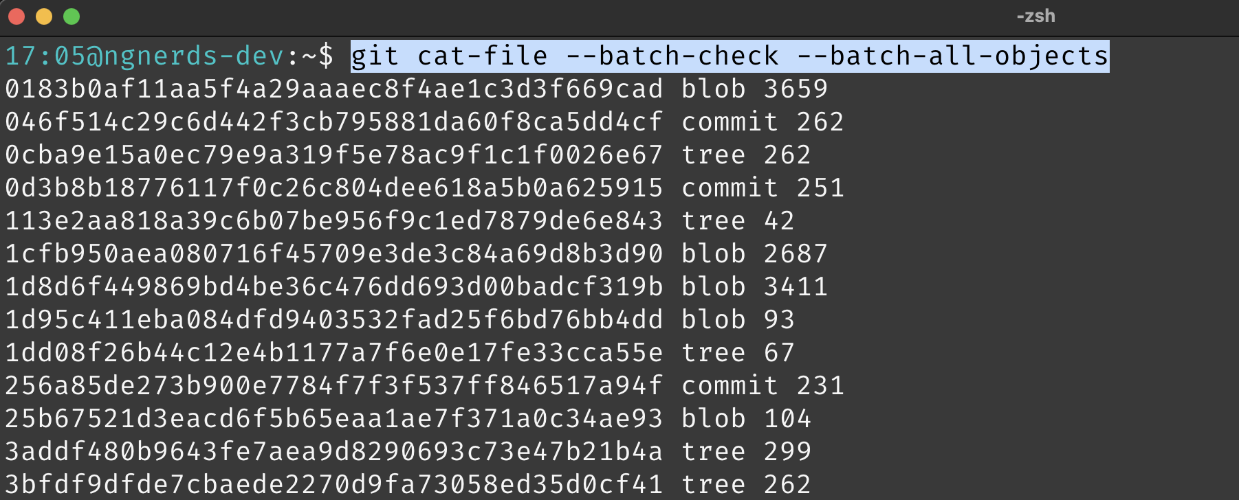 List all objects